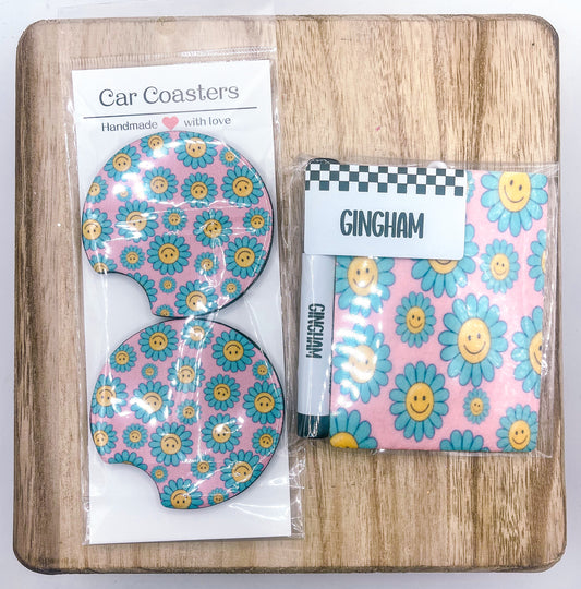 SMILING DAISY CAR SET - GINGHAM