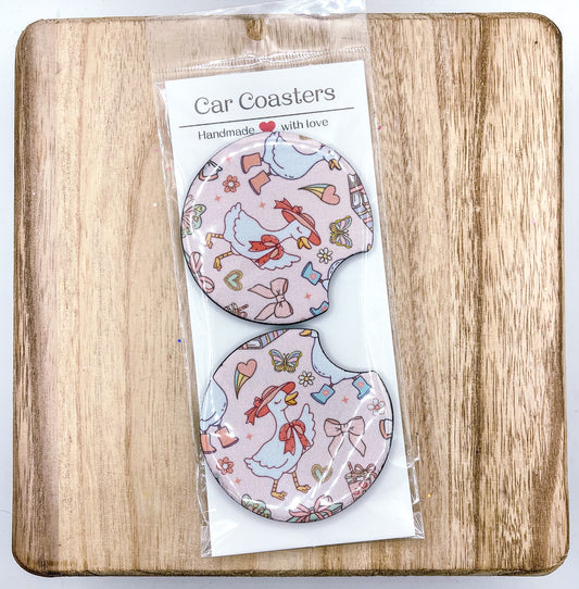 SPRING GOOSE CAR COASTER PACK