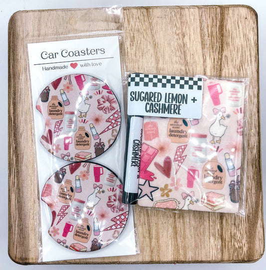 TSS GIRLY POP EXCLUSIVE CAR SET - SUGARED LEMON & CASHMERE