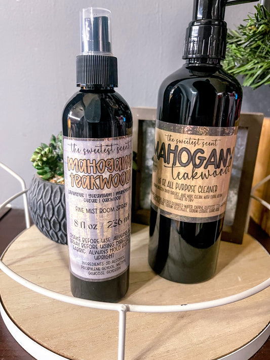 MAHOGANY TEAKWOOD - ROOM + LIINEN SPRAY / ALL PURPOSE CLEANER