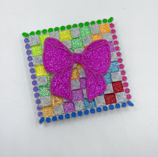 Colorful bow - RTS FRESHIE - LAVENDER LEMON