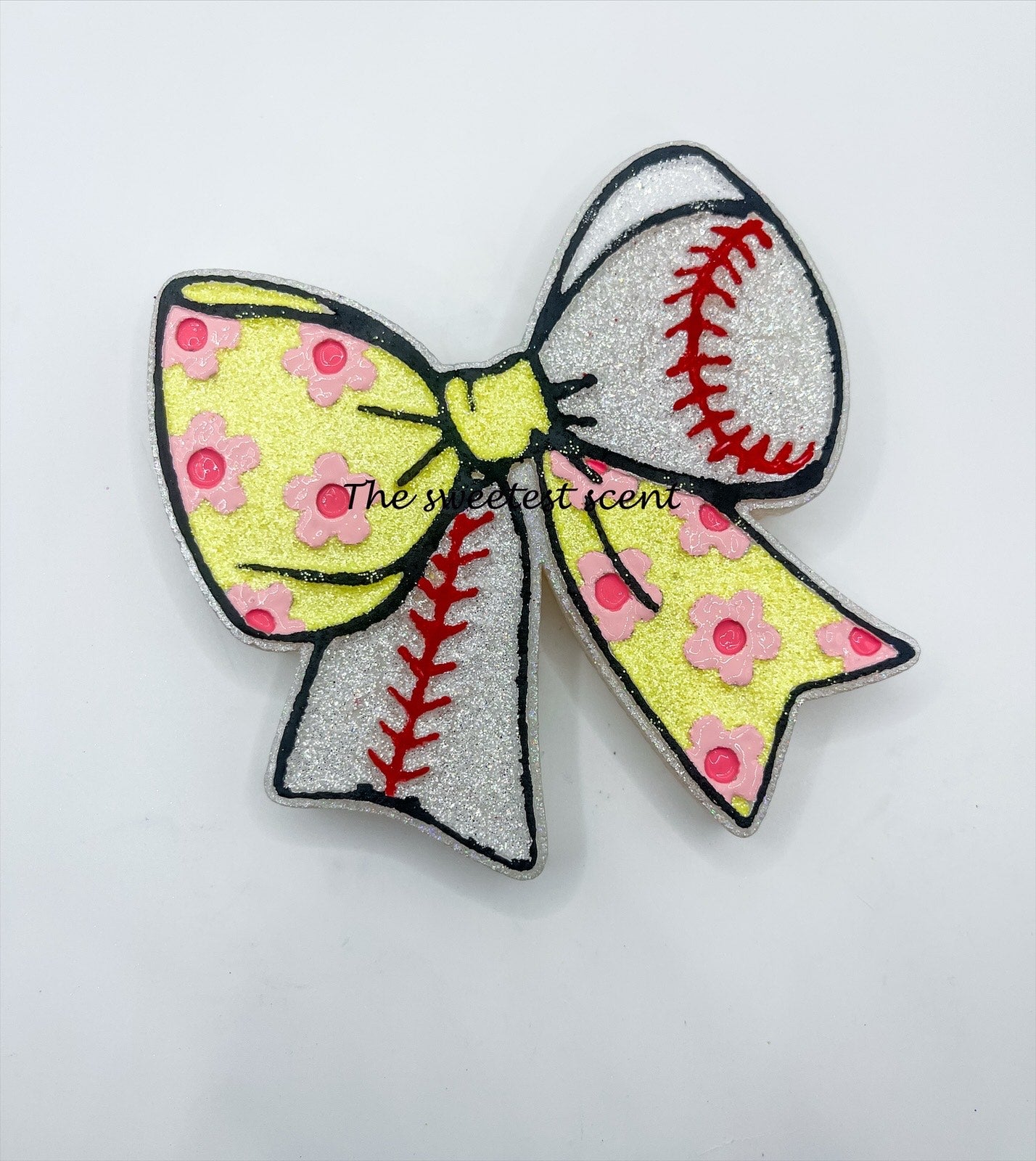 FLORAL BASEBALL BOW