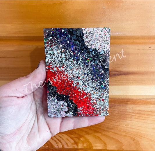 Glitter + stone square -RTS FRESHIE - PEPPERMINT BROWNIE