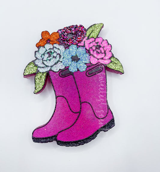 Floral rainboots - RTS FRESHIE - BUTT NAKED