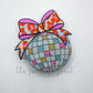 Disco ball bow - RTS FRESHIE - PEACH BLOSSOM