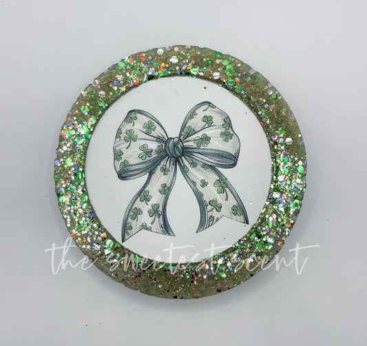 Shamrock bow - RTS FRESHIE - PINK BERRIES