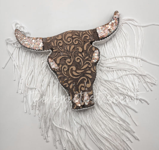Tooled bull w/ fringe - RTS FRESHIE - FRESH CRANPEAR BELLINI