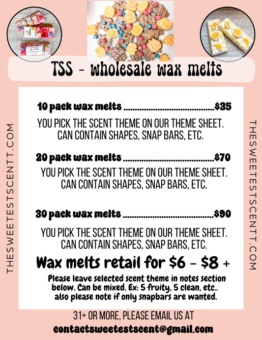 WHOLESALE FULL SIZE WAX MELTS